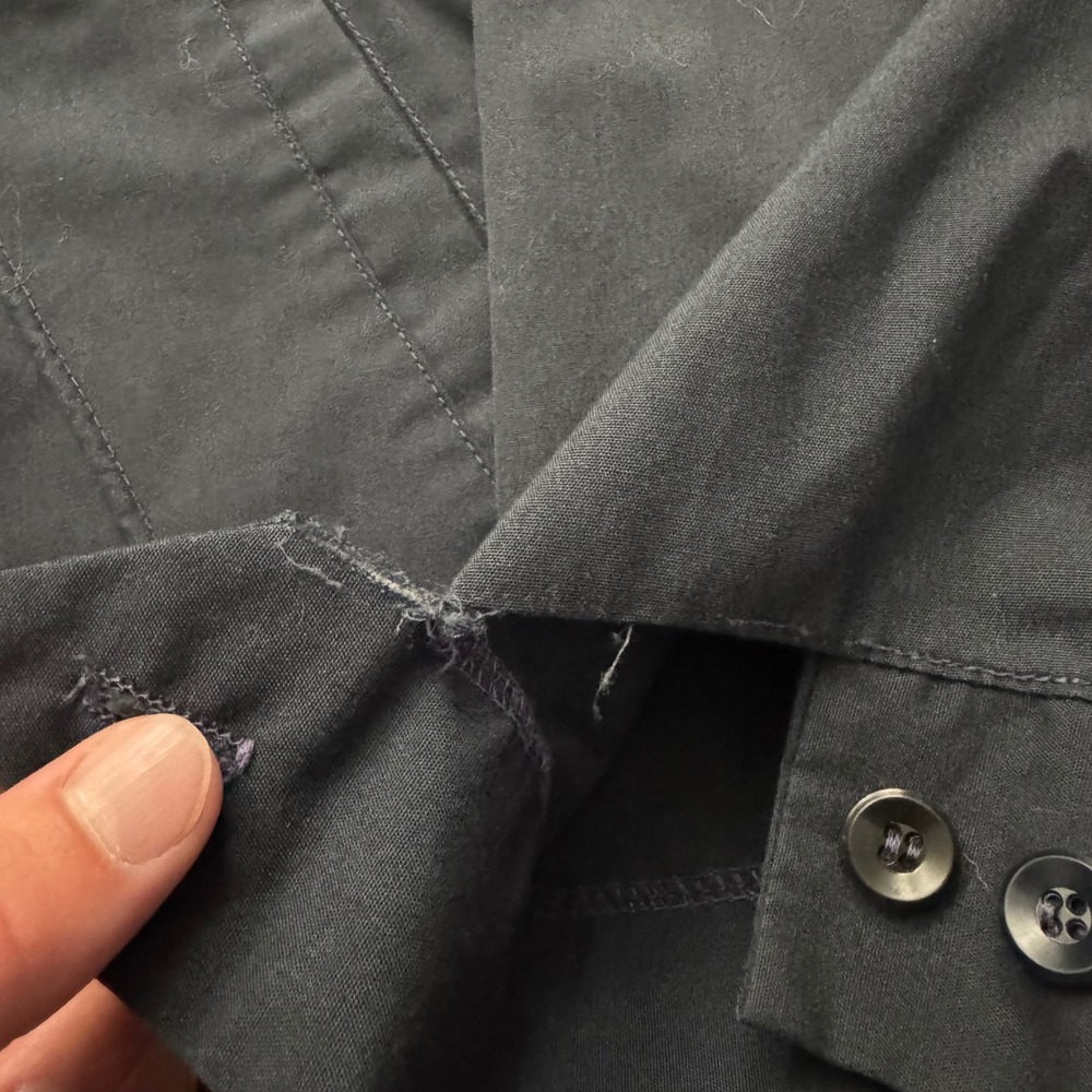 Vintage Combed Cotton Dacron Workwear Jacket 60s 70s Bomber Harrington Blue 42 - Picture 7 of 9
